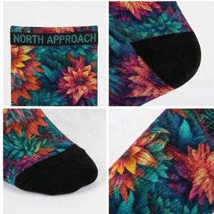 Floral Crew <b>Socks</b> Digital Printing Breathable Spandex <b>Polyester</b> Adult Summer Casual <b>Socks</b> - Product Image 4