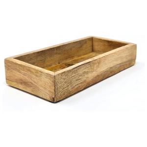 Caja Organizadora de Madera Hecha a Mano, Caja de Madera Vintage, Caja de Almacenamiento Decorativa de Madera Estilo Rústico, Bandeja Cuadrada con Diseño de Ladrillo - Product Image 3