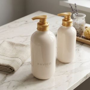 Botella Redonda de Plástico PET de 500ml y 800ml con Bomba para Champú, Color Blanco, para Envasado de Productos para el Cuidado del Cabello, Fabricante de Vietnam, Venta al Por Mayor - Product Image 4