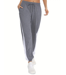 Pantaloni sportivi traspiranti grigi da <span class=keywords><strong>donna</strong></span> 2023, pantaloni larghi da jogging, pantaloni <span class=keywords><strong>oversize</strong></span> a gamba larga, streetwear a vita alta. - Product Image 2