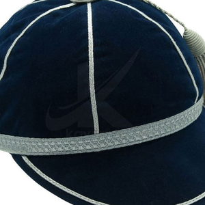 Casquettes de qualité supérieure avec logo personnalisé, design sportif à 5 panneaux, 100% coton, franges dorées, casquette d'honneur - Product Image 6