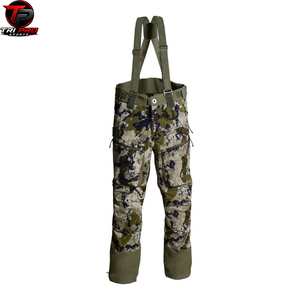 Salopette de chasse camouflage montagne pour homme, taille haute, avec poches latérales zippées et renforcées, et chevilles renforcées - Product Image 1