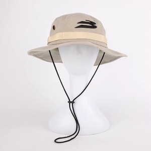 Chapeau de soleil de plage d'été personnalisé avec logo, haute qualité, large bord, style bob avec cordon, vente en gros - Product Image 1