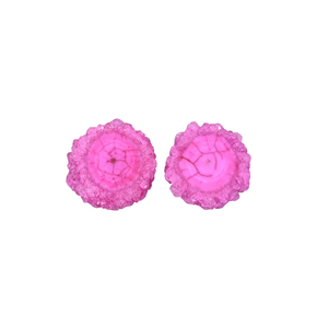 Pierre précieuse naturelle rose Druzy solaire 29,9 carats 19x18mm de forme fantaisie, non montée - Product Image 5