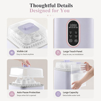 Habebe Lave-biberons électrique automatique 400W avec stérilisateur et sécheur, capacité 4 biberons, réservoir d'eau amovible 3L
