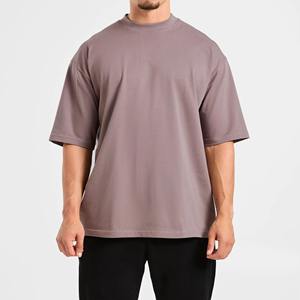 Camiseta de Manga Corta con Cuello Redondo para Hombre, Talla Grande, Ropa de Gimnasio, Algodón/Poliéster, Camisetas Extra Grandes, Personalización de Marca, Corte Holgado, Camiseta Clásica - Product Image 1