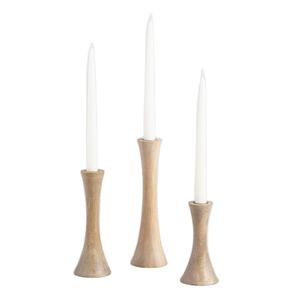 Bougeoir conique en métal et bois de haute qualité Meilleure vente Home Decor Party Used Lot de 3 - Product Image 1