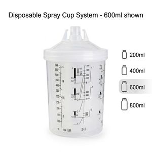 Sistema de Vaso para Pistola de Pintura Desechable de 650 ml con Medición para Repintado Automotriz - Product Image 5