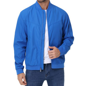 Chaqueta Bomber Ligera para Hombre, Estilo Casual y Elegante para Exteriores, Frente de Lona Sólida, para Trabajo, Vestir, Golf, Negocios, Rojo, Talla L - Product Image 6