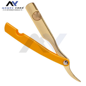 มีดโกนหนวดตรงสีทองพรีเมียม สแตนเลสสตีล พร้อมโลโก้สั่งทำ สำหรับการโกนหนวดแบบมืออาชีพ - Product Image 5