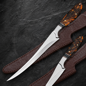 Juego de Cuchillos Profesionales para Filetear Pescado, Cuchillo para Deshuesar Carne, Mango de Resina, Hoja de Acero 440C, Juego de Cuchillos de Cocina para Filetear Pescado - Product Image 4