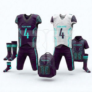 Nuevo Uniforme de Fútbol Americano Personalizable de Talla Grande - Alta Calidad, 100% Poliéster, Secado Rápido, Antibacteriano, Correa Ajustable, OEM - Product Image 3