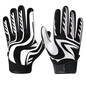 Professional Receiver American Football Gloves Hand Grips <b>Sticky</b> Customized Breathable Adjustable Wrist Strap <b>Hook</b> Loop Gloves - Product Image 1