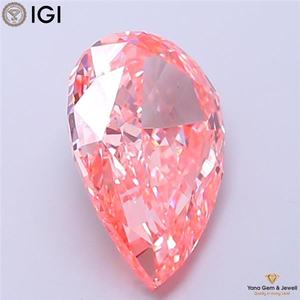 เพชร CVD ทรงลูกแพร์ น้ำหนัก 3.00 กะรัต ความใส VVS2 สีชมพูแฟนซี พร้อมใบรับรอง IGI สำหรับออกแบบแหวนส่วนตัว - Product Image 4