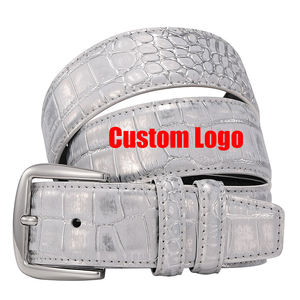 Men's Premium Quality Classic Casual Cow Hide Genuine Leather Belt Steel Buckle <b>Adjustable</b> Length Eco-Friendly Heavy Duty - Product Image 1