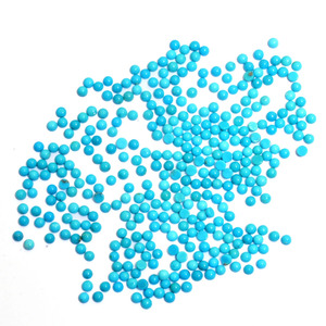 Turquoise AAA+ 3 mm, cabochon rond, turquoise naturelle d'Arizona, pierre semi-précieuse, cabochon à dos plat pour la création de bijoux - Product Image 3