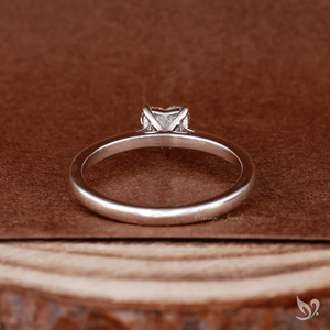 Anillo de Diamante de Laboratorio con Corte Corazón Pequeño de 0.50CT, Anillo de Compromiso Solitario Romántico y Delicado en Oro Blanco de 10k, Anillo de Promesa Minimalista - Product Image 3