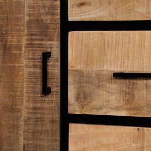 Aparador Vandana Radiant Ultra pequeño de metal y madera de mango - Product Image 6