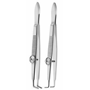 Pinzas Quirúrgicas Oftálmicas de Acero Inoxidable Modelo Swiss Muscle Forceps, Instrumento Quirúrgico Ocular Reutilizable para Microcirugía, CE ISO - Product Image 3