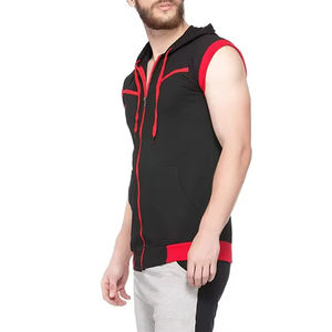 Camisetas sin mangas con capucha para hombre, para entrenamiento, culturismo, deportivas, estilo stringer, con corte muscular, sudaderas sin mangas para gimnasio - Product Image 2