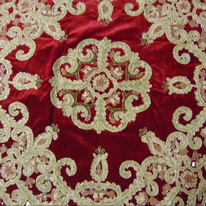 Green <b>Square</b> Handmade Embroidered Organza Fabric Indian Floral Block Printed Disposable <b>Tablecloth</b> for Party Wedding Home Decor - Product Image 1