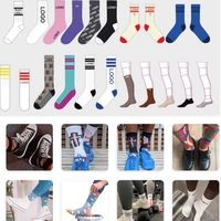 Chaussettes de sport unisexes plates et en tissu éponge personnalisées en usine, motifs personnalisés, broderie jacquard, chaussettes en coton et nylon pour hommes