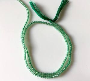 ลูกปัดพลอยออนิกซ์สีเขียวธรรมชาติทรงกลมเหลี่ยมเพชรพลอย ตัดแบบสม่ำเสมอ สำหรับทำเครื่องประดับ ร้อยเป็นเส้น - Product Image 4