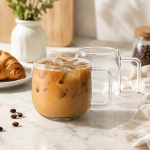 Tasse à café en verre borosilicate artisanal de 500 ml, tasse à thé, tasse à espresso sans plomb, tasse à latte, en vrac - Product Image 6