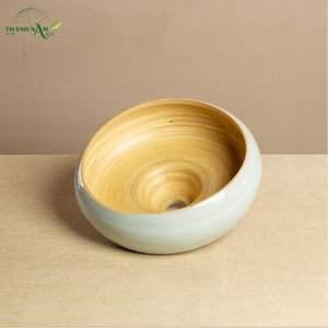 Abat-jour moderne en bambou tressé fait main, naturel et écologique, pour lampes suspendues, de table et sur pied - Product Image 4