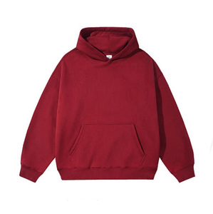 Sweat-shirt à capuche surdimensionné uni de haute qualité, sans cordon, en molleton épais, personnalisable avec logo, grandes tailles pour hommes - Product Image 3