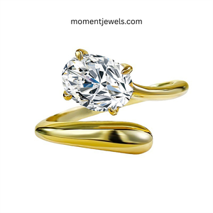 Oval Moissanite <b>Ring</b> for Women Premium 925 Sterling <b>Silver</b> Oval Cut Moissanite <b>Solitaire</b> Band <b>Ring</b> Simple Style All Seasons - Product Image 2