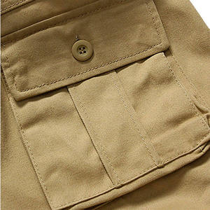 Nouveaux shorts de bain pour hommes 100% coton, mode été, couleur unie, style hip-hop, multi-poches, décontractés, capris, course à pied, respirants - Product Image 2