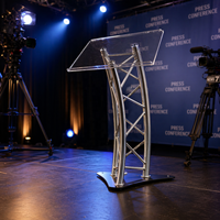 Podiums et pupitres en treillis d'aluminium pour événements intérieurs/extérieurs et discours, conception modulaire, hauteur personnalisable, capacité de charge 1000 kg