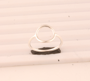 Shree Jaipur Silver Classic Amethyst Bezel <b>Set</b> Geometric Open Circle Silver <b>Ring</b> for Women <b>Men</b> & Unisex - Product Image 6