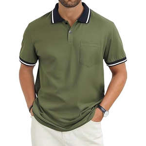 Camiseta Polo Casual de Manga Corta 2026, Clásica con Botones, Cuello Camisero, para Verano, Golf, con Bolsillo, Cómoda, de Algodón Ligero - Product Image 5