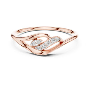 Bague en or blanc 14 carats avec diamant rond cultivé en laboratoire pour femmes |   Cadeau d'anniversaire |   Nouveau diamant cultivé - Product Image 2