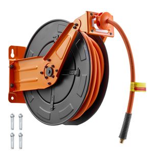 Avvolgitubo Pneumatico Retrattile da 3/8 Pollici x 50 Piedi con Riavvolgimento Automatico, Max 300 PSI, Componenti Pneumatici per Compressore d'Aria, Cavo da 5 Piedi Incluso - Product Image 1