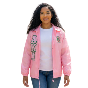 Veste coupe-vent pour femme, double couture, brodée, légère, fermeture éclair intégrale, coupe-vent, vêtements décontractés pour l'extérieur - Product Image 1