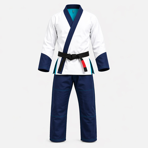 Kimono de Jiu Jitsu de Algodón de Calidad Profesional Personalizable en Colores Azul y Blanco, Trajes de Jujitsu BJJ Gi, Uniforme de Judo, Gran Venta - Product Image 1