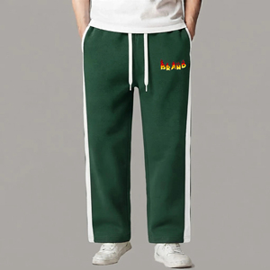 Pantalon de survêtement oversize 100 % coton écologique pour homme – Vêtement décontracté d'hiver confortable style hip-hop – Vente en gros de streetwear - Product Image 4