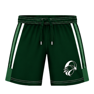 Ensemble short et maillot de rugby vert foncé et blanc, col en V, manches courtes, uniforme d'équipe respirant et léger, kit de sport personnalisé pour l'entraînement - Product Image 4