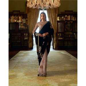 Saree de créateur avec fil à paillettes Dori Work for Party Wear for Prom Dresses - Product Image 4