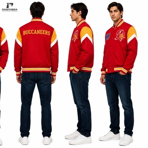 Satin Baseball Jacket Custom Team Graphics Embroidered Sports Letterman <b>Coat</b> Direct Factory Manufacturer - Product Image 2