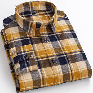 Camisa de Franela para Hombre, Venta Caliente, Logotipo Personalizado, Camisas de Franela con Botones a la Moda, Rayadas, 100% Algodón, Antiarrugas, Transpirables, OEM - Product Image 4