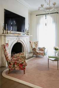 Alfombras de Lana Hechas a Mano con Técnica Tufted - Ecológicas, Personalizables en Tamaño y Color, Rosa, Diseño Novedoso, Acolchadas y Resistentes al Fuego - Product Image 3