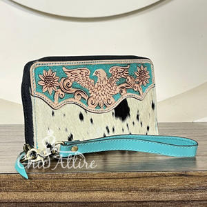 Cartera larga de piel con textura, precio de fábrica, superventas, a la moda, para mujer, para tarjetas, dinero y teléfono, para uso diario y de viaje. - Product Image 1