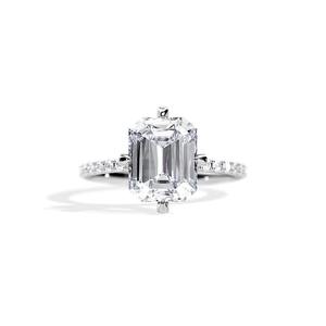 Bague en diamant cultivé en laboratoire certifié de haute qualité, or blanc, bijoux de fiançailles, disponible pour la vente en gros - Product Image 5