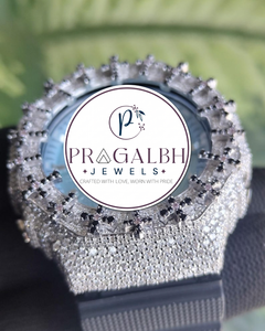 Reloj de Lujo Pragalbh Jewels con Diamantes Incrustados, Micro Pavé de Diamantes, Acero Inoxidable, Estilo Hip Hop para Hombre - Product Image 4