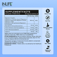 Complément de magnésium 2000 mg avec zinc picolinate, capsules de glycinate de magnésium chélaté, vitamines B12 et D3, certifié GMP