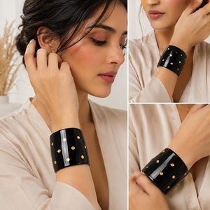 Bracelets en corne de buffle écologiques personnalisés en gros, bracelet de mode fait main pour la Saint-Valentin de F S INTERNATIONAL - Product Image 2